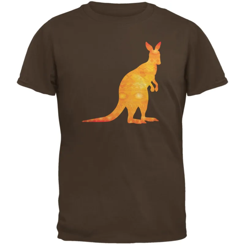 Australian Spirit Animal Kangaroo Brown Adult T-Shirt sold by Old Glory