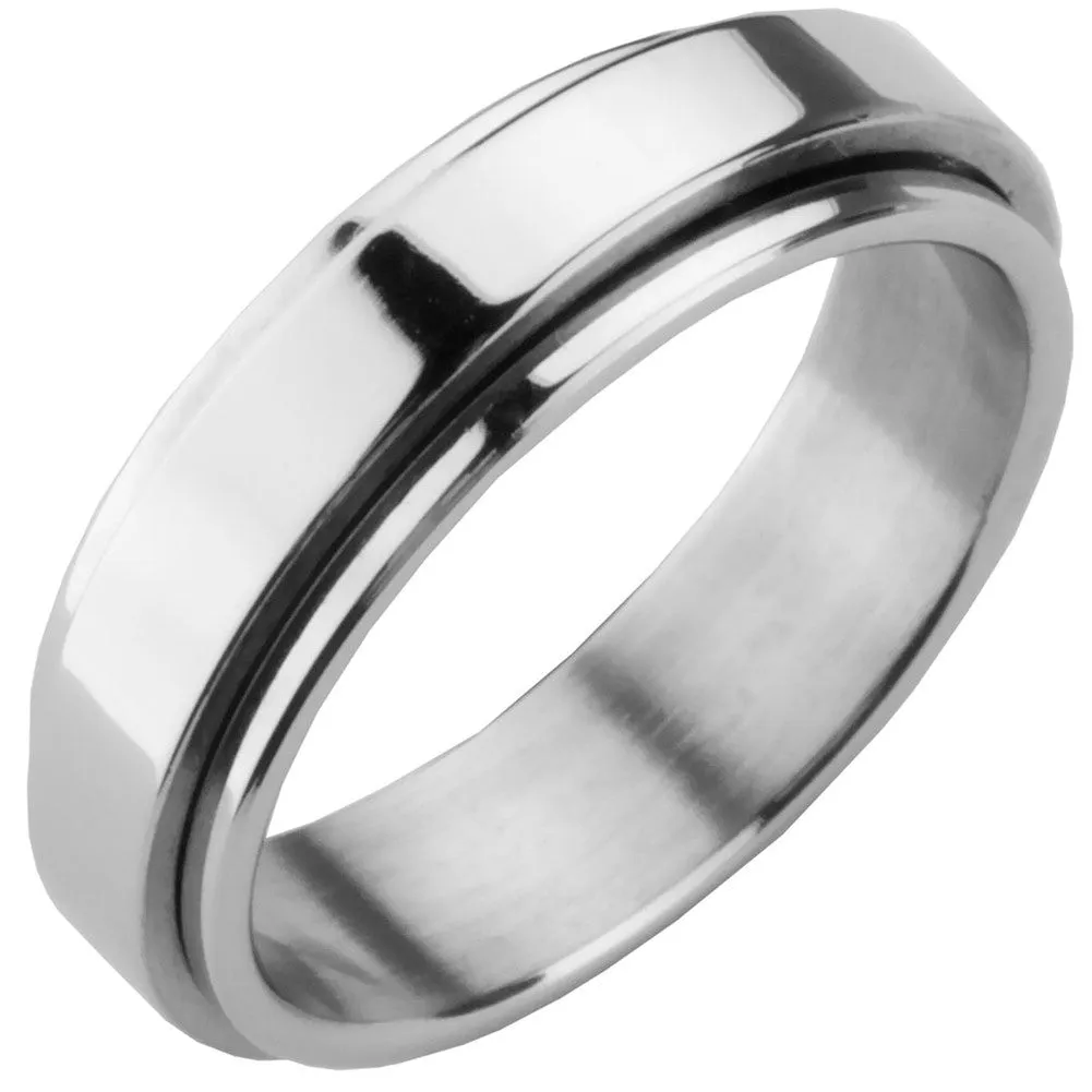 Stainless Steel Spinner Ring Band sold by Old Glory