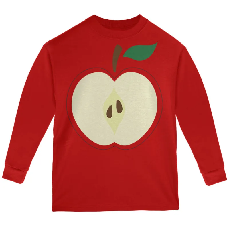 Halloween Apple Slice Costume Youth Long Sleeve T Shirt sold by Old Glory