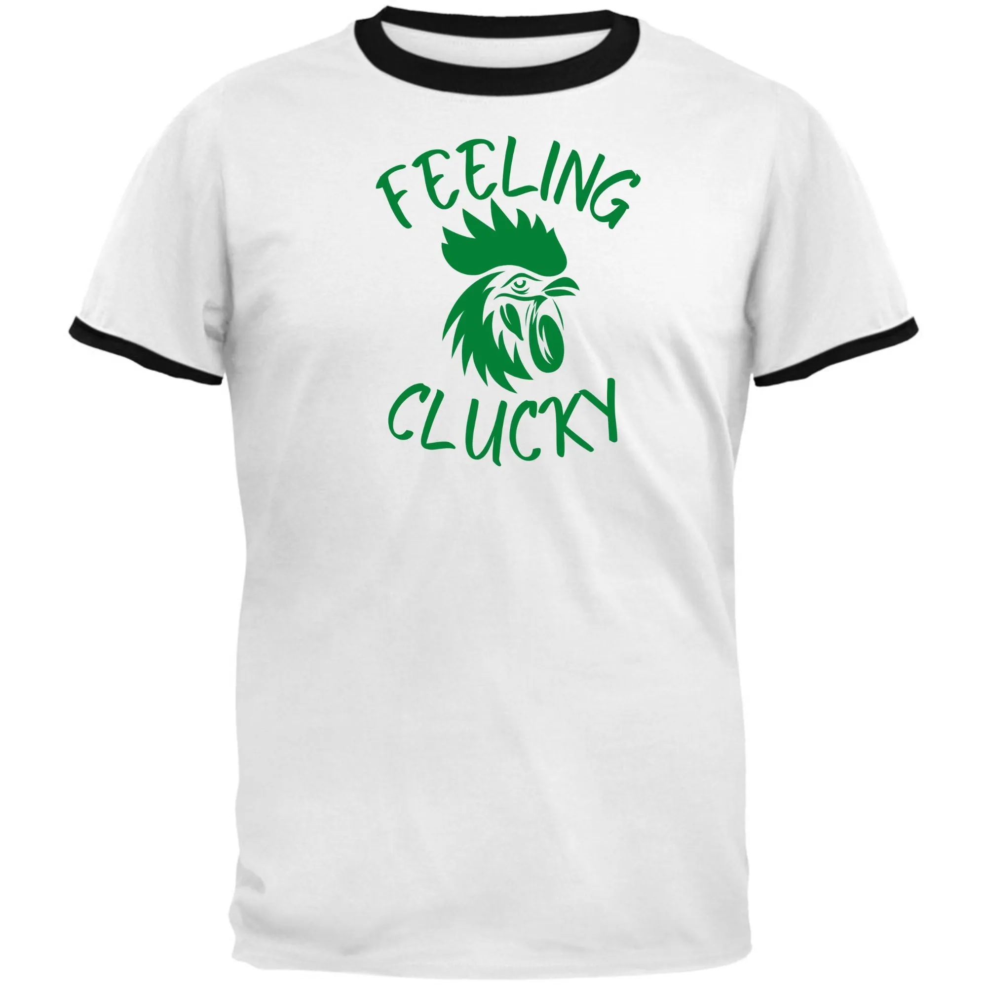 St Patricks Day Feeling Clucky Mens Ringer T Shirt sold by Old Glory