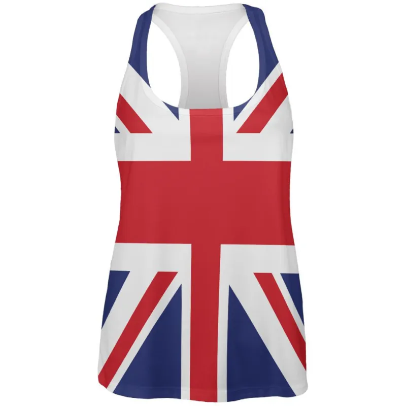 British Flag Union Jack All Over Womens Work Out Tank Top sold by Old Glory