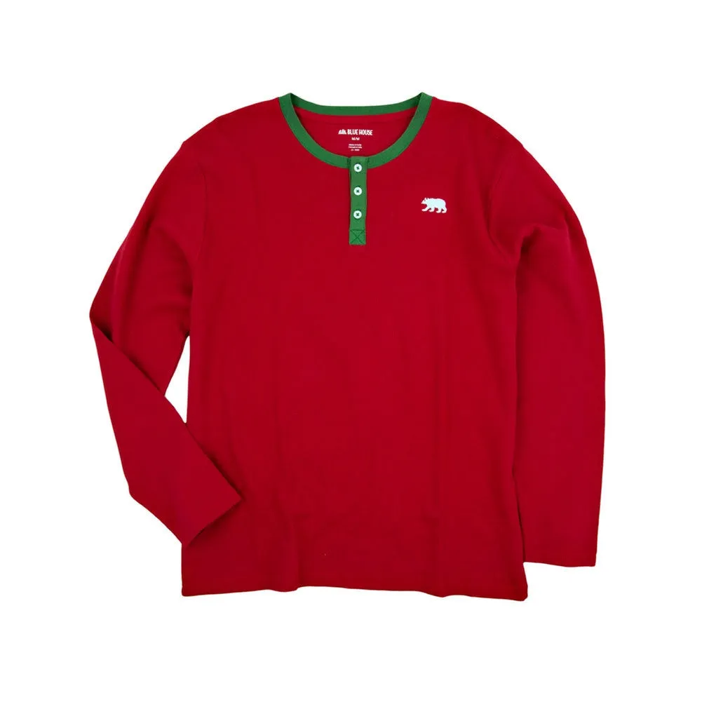 Beary XMAS Christmas Adult Long Sleeve Pajama T-Shirt sold by Old Glory