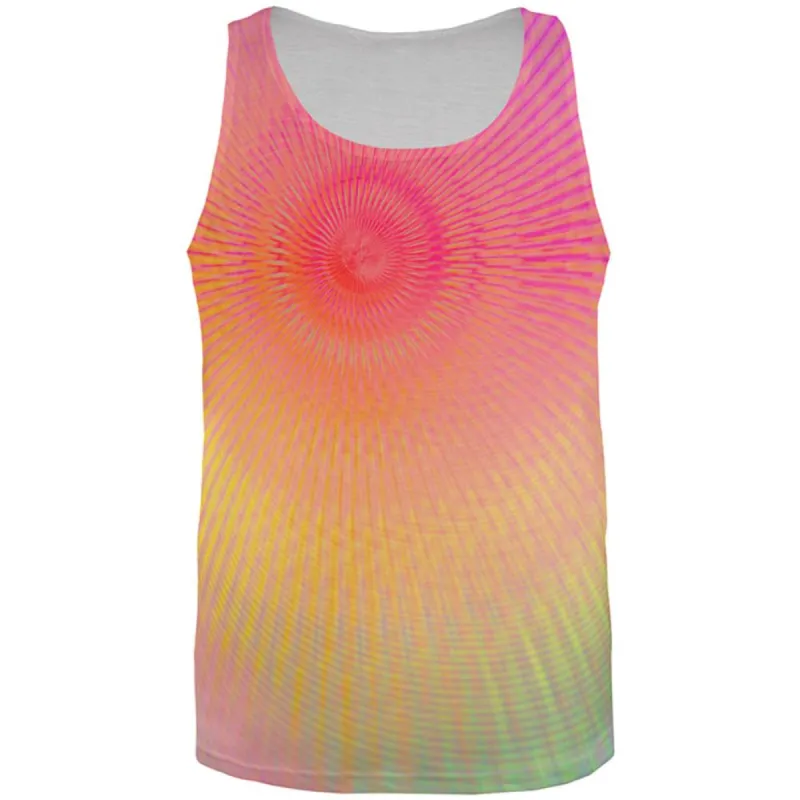 EDM Pastel Unicorn Rainbow Spiral All Over Mens Tank Top sold by Old Glory