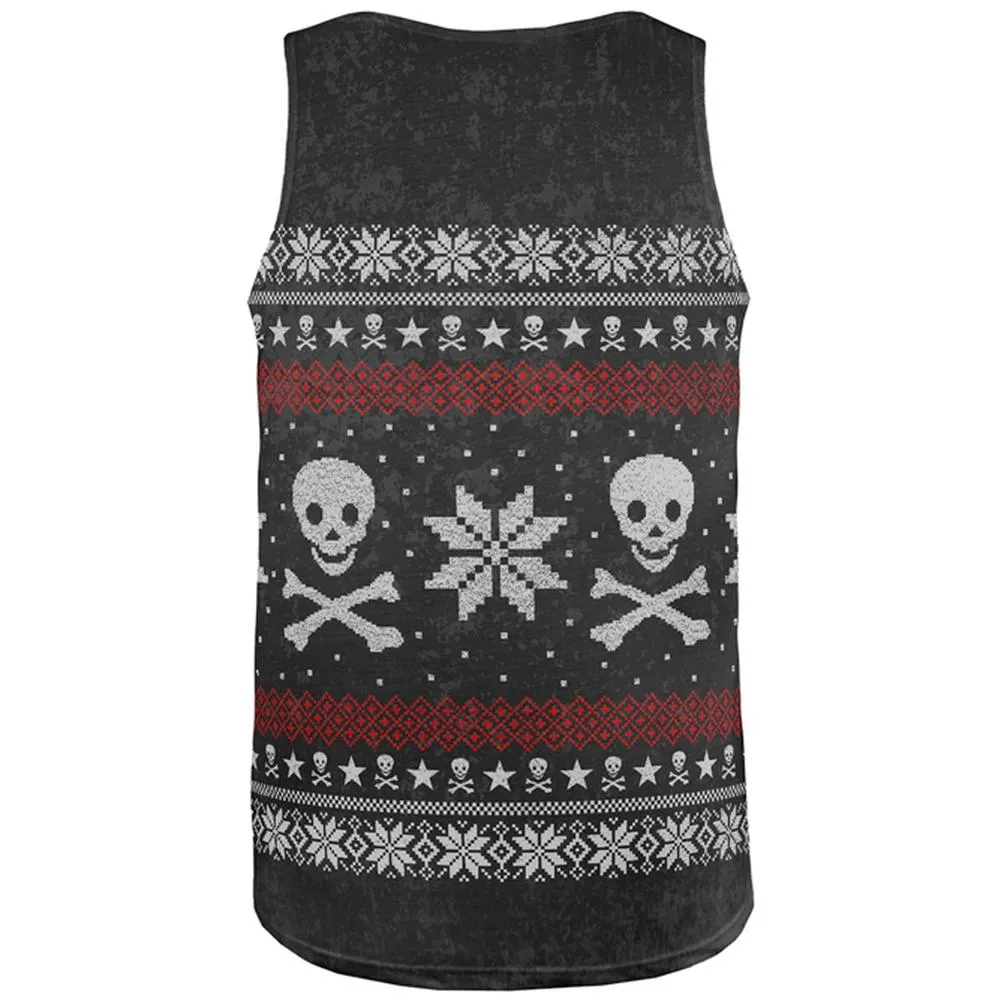 Ugly Christmas Sweater Pirate Skull and Crossbones All Over Mens Tank Top sold by Old Glory product image thumbnail 2