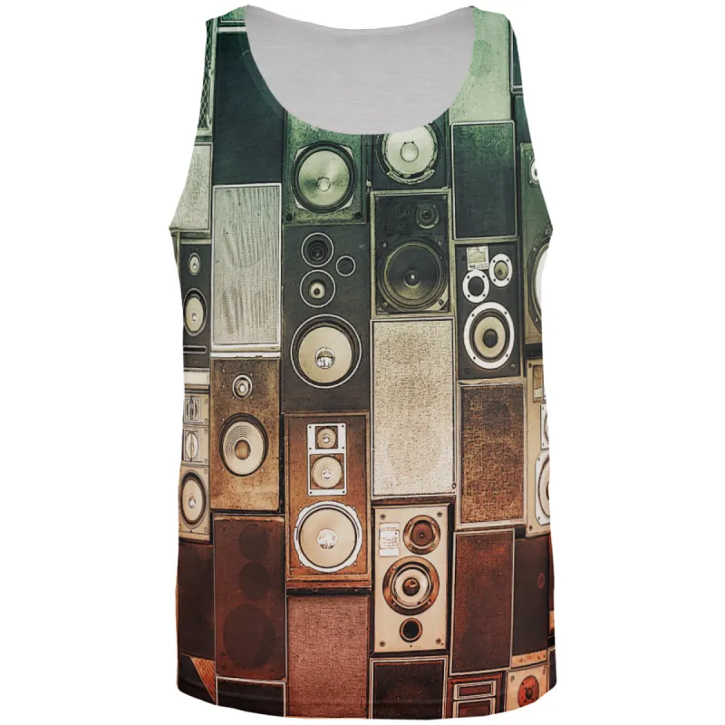 Retro Speakers All Over Adult Tank Top sold by Old Glory