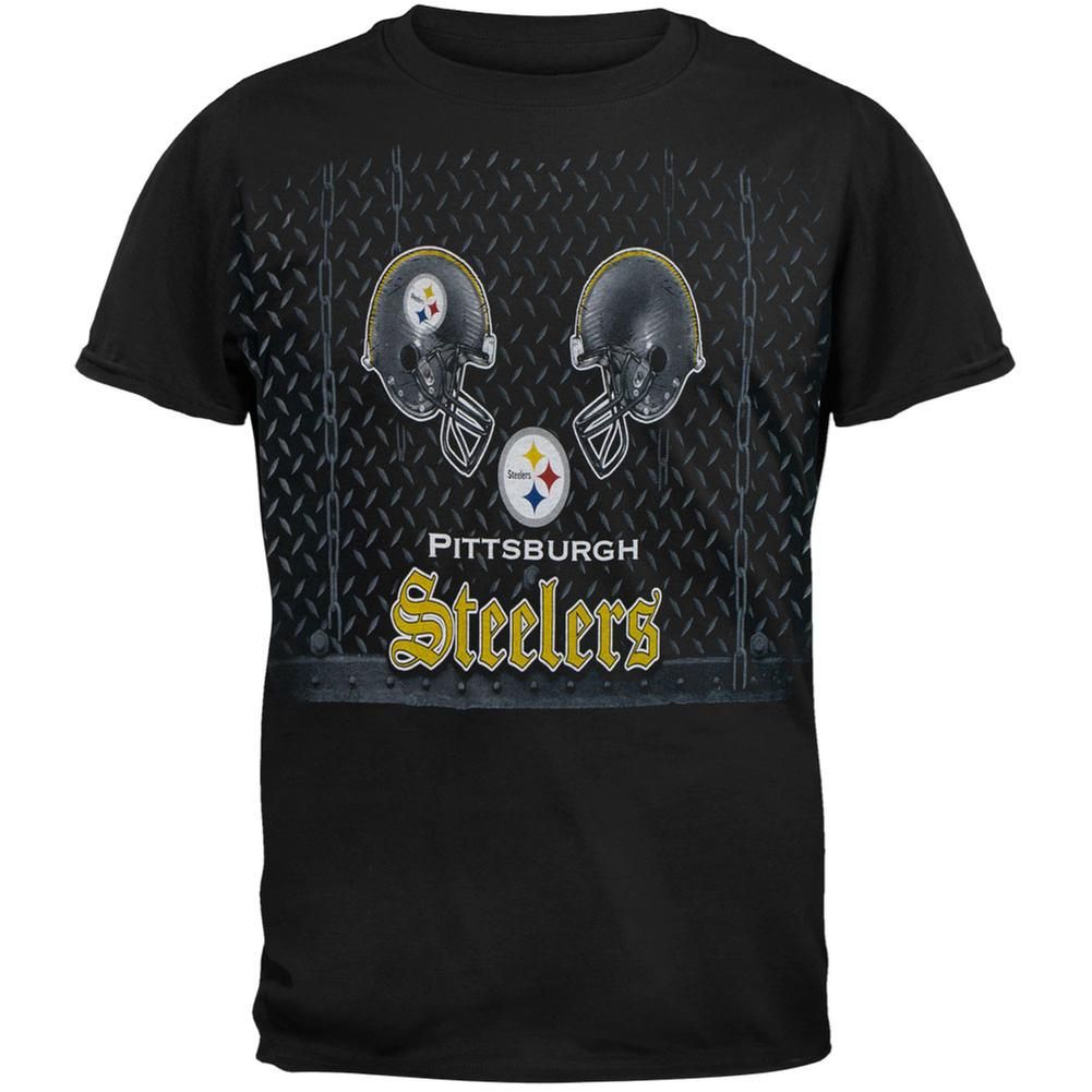 Pittsburgh Steelers - Face Off Adult T-Shirt sold by Old Glory