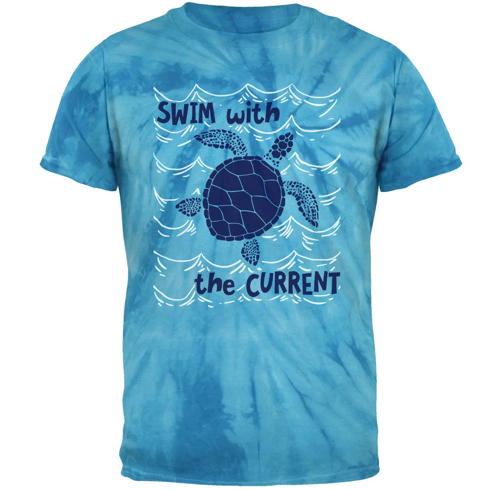 Sea Turtle Swim with the Current Mens T Shirt sold by Old Glory product image thumbnail 3
