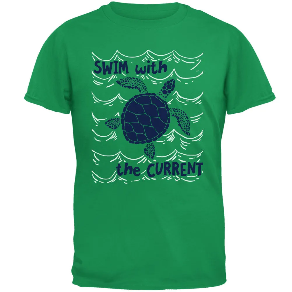 Sea Turtle Swim with the Current Mens T Shirt sold by Old Glory product image thumbnail 2