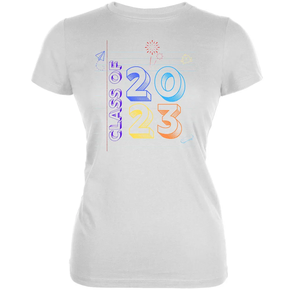 Class of 2023 Graduation Notebook Doodle Juniors T Shirt sold by Old Glory