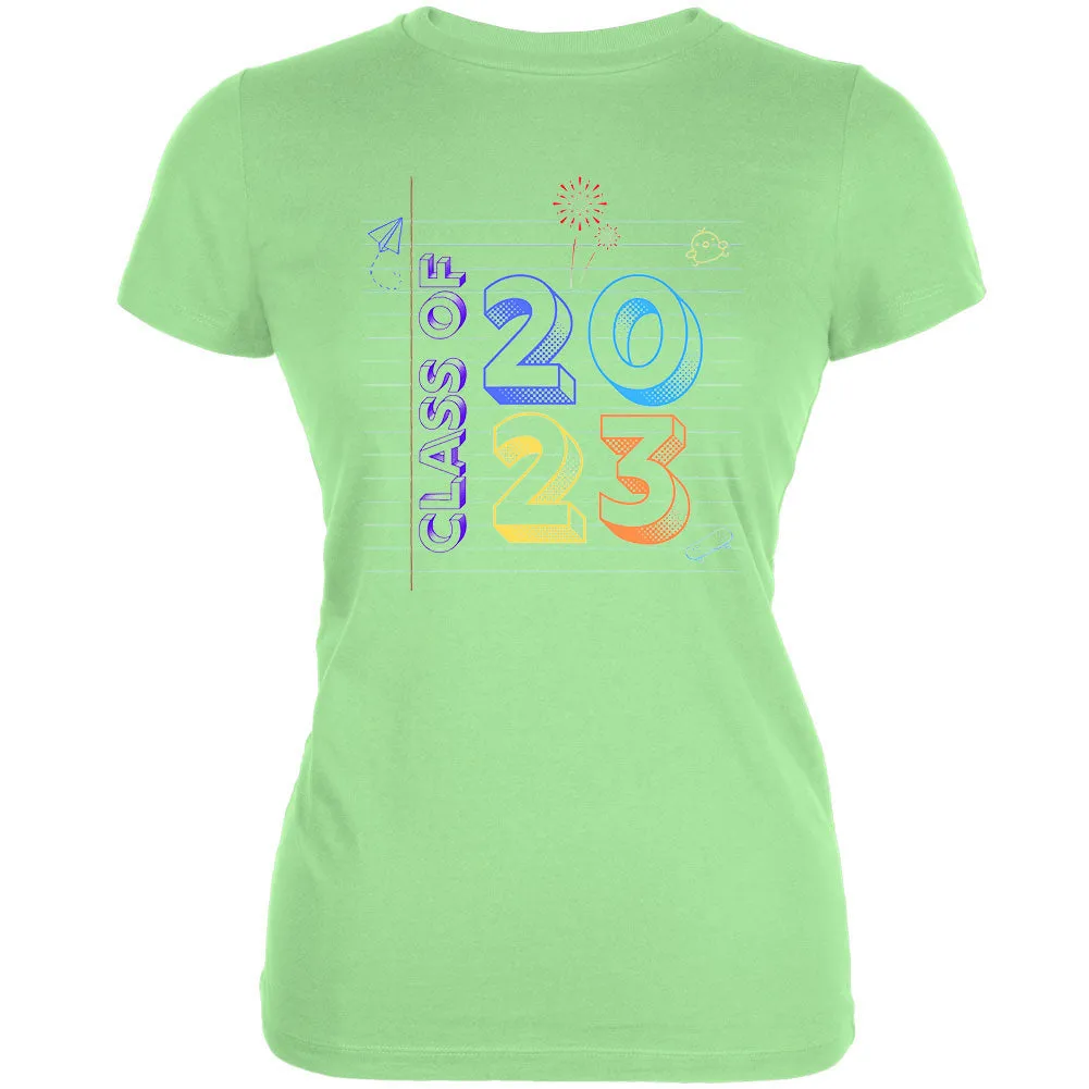 Class of 2023 Graduation Notebook Doodle Juniors T Shirt sold by Old Glory product image thumbnail 2