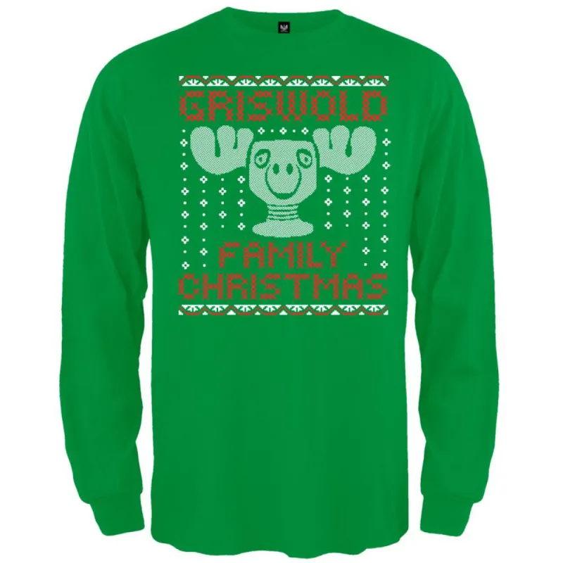 Christmas Vacation - Crochet Moose Mug Long Sleeve T-Shirt sold by Old Glory