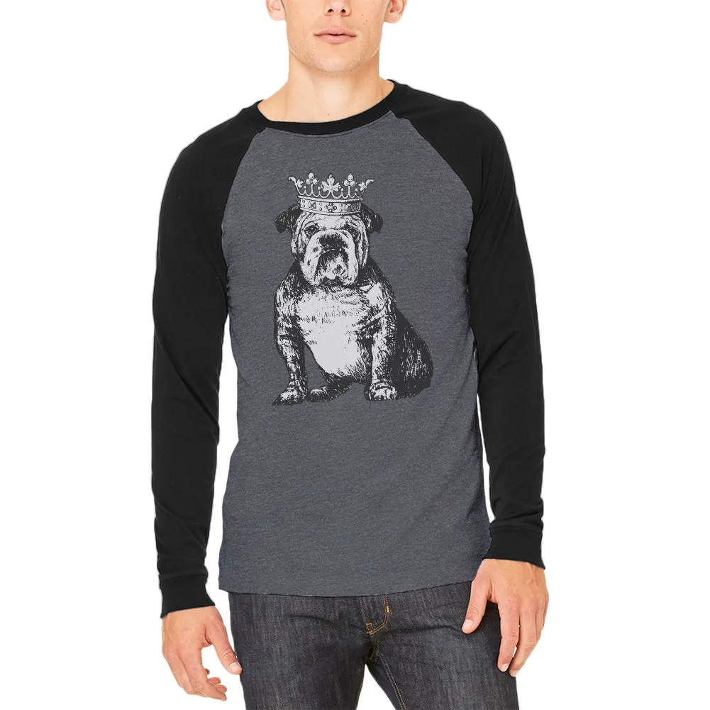 British Bulldog Crown Adult Long Sleeve Raglan T-Shirt sold by Old Glory