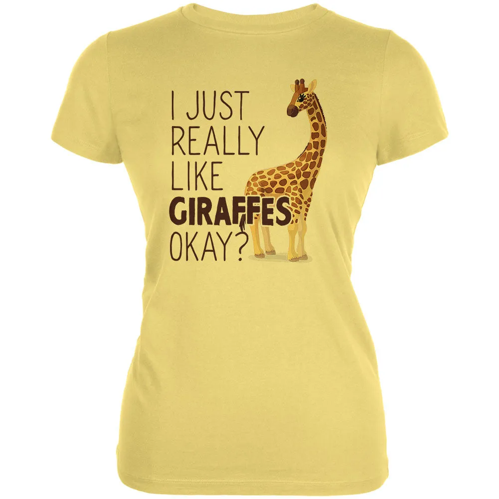 I Just Really Like Giraffes Ok Juniors Soft T Shirt sold by Old Glory product image thumbnail 3