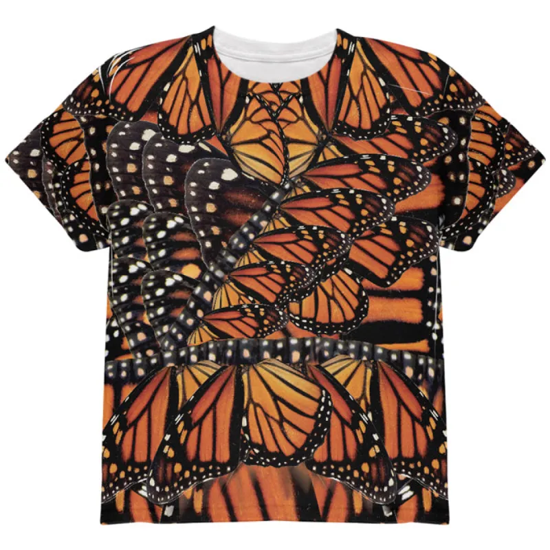 Halloween Costume Monarch Butterfly Costume All Over Youth T Shirt sold by Old Glory