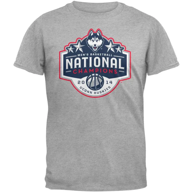 UConn Huskies - Official 2014 Men's National Champions Banner Logo T-Shirt sold by Old Glory