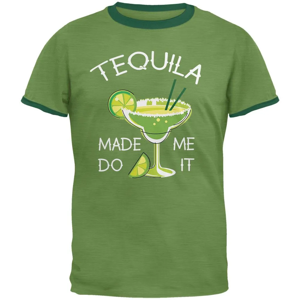 Cinco de Mayo Tequila Made Me Do It Mens Ringer T Shirt sold by Old Glory