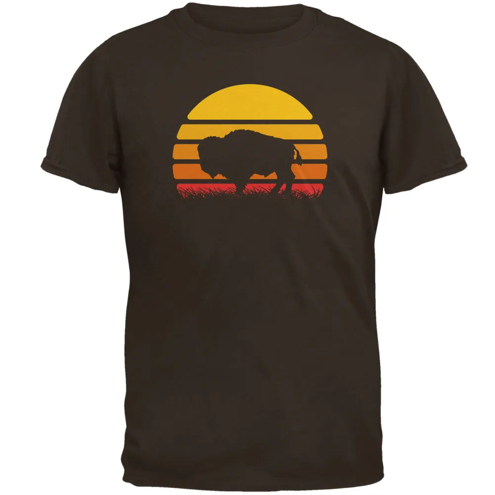 Retro 70s Sunset Buffalo Bison Mens T Shirt sold by Old Glory product image thumbnail 2