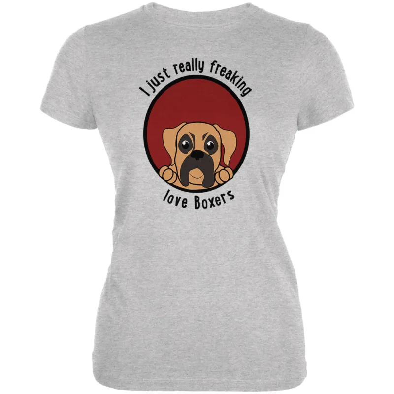 I Just Love Boxers Juniors Soft T Shirt sold by Old Glory