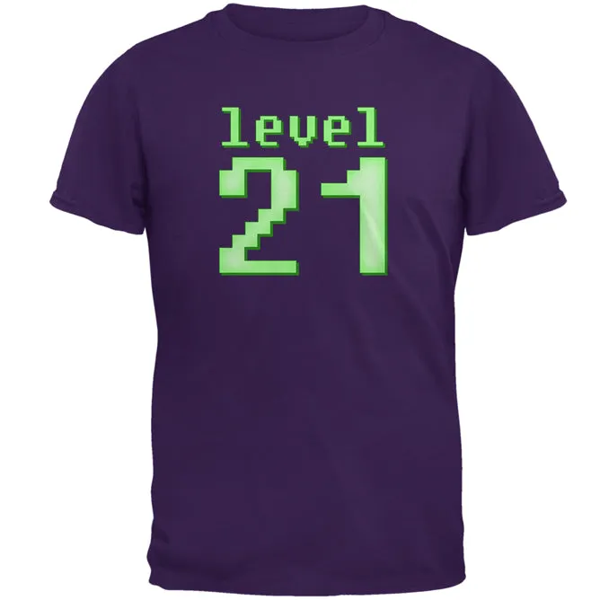Gamer Milestone Birthday Level 21 Mens T Shirt sold by Old Glory product image thumbnail 3