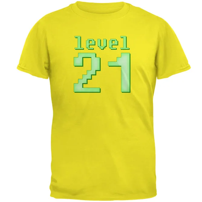 Gamer Milestone Birthday Level 21 Mens T Shirt sold by Old Glory