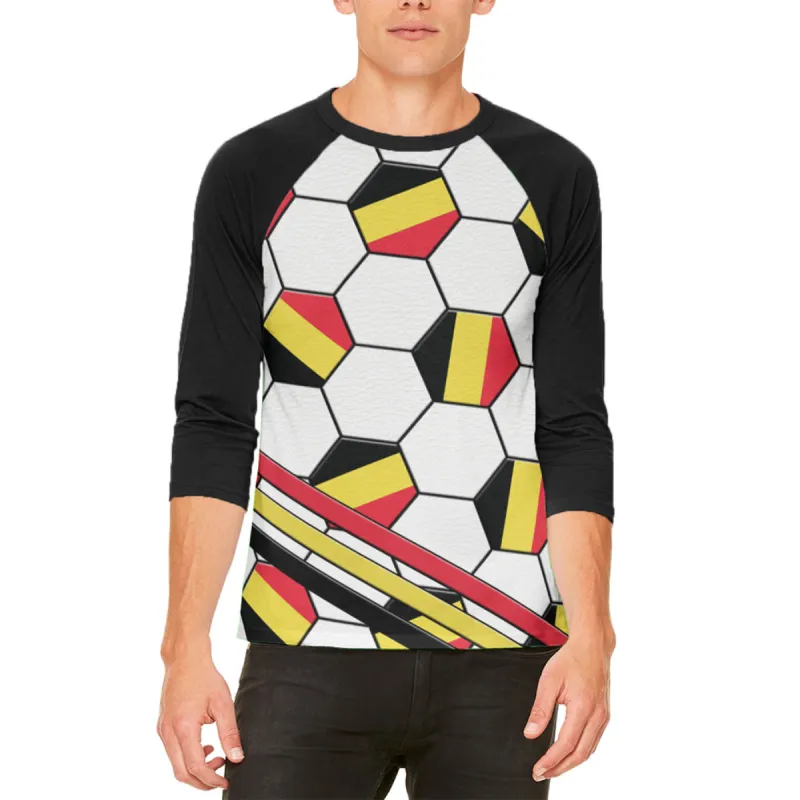 World Cup Belgium Soccer Ball Mens Raglan T Shirt sold by Old Glory