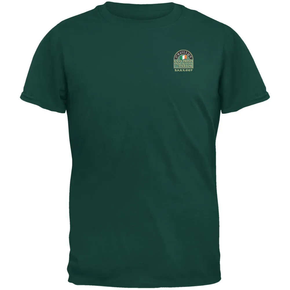 St. Patricks Day - O'Reilly's Irish Pub Slainte Barkeep Forest Adult T-Shirt sold by Old Glory