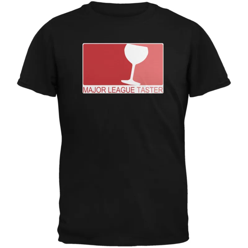 Major League Wine Taster Black Adult T-Shirt sold by Old Glory