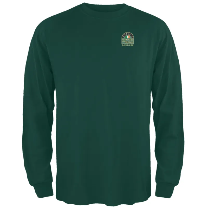 St. Patricks Day - Kelly's Irish Pub Slainte Barkeep Forest Long Sleeve T-Shirt sold by Old Glory