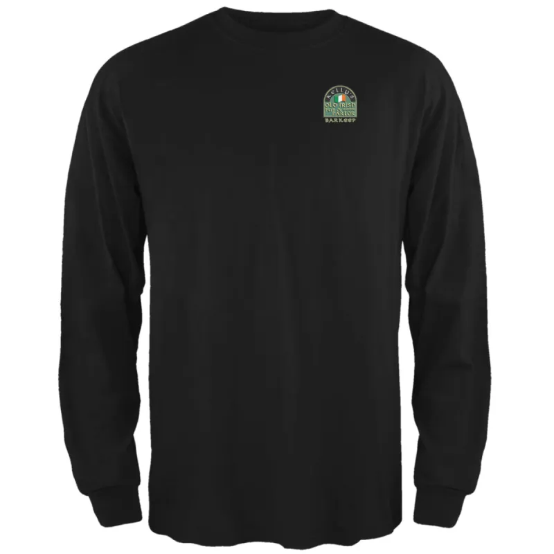 St. Patricks Day - Kelly's Irish Pub Slainte Barkeep Black Long Sleeve T-Shirt sold by Old Glory