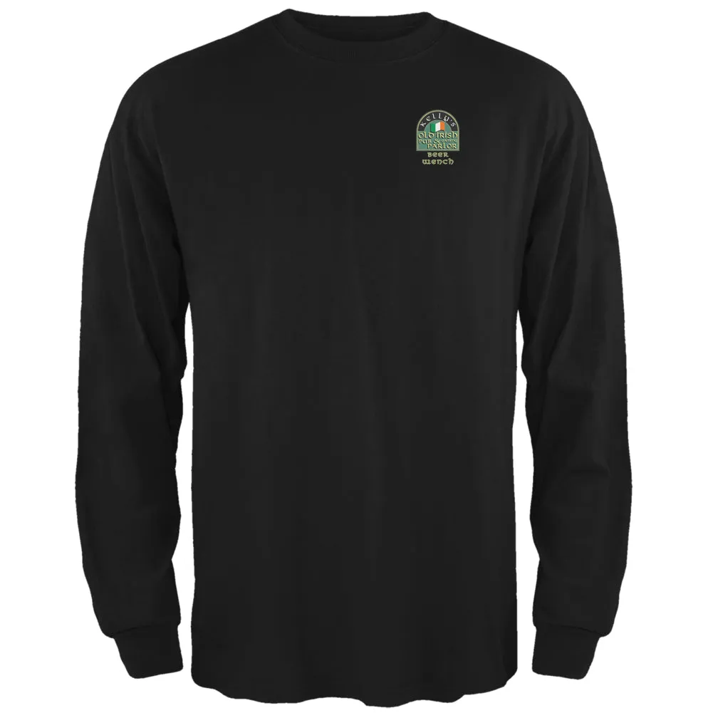 St. Patricks Day - Kelly's Irish Pub Beer Wench Black Adult Long Sleeve T-Shirt sold by Old Glory