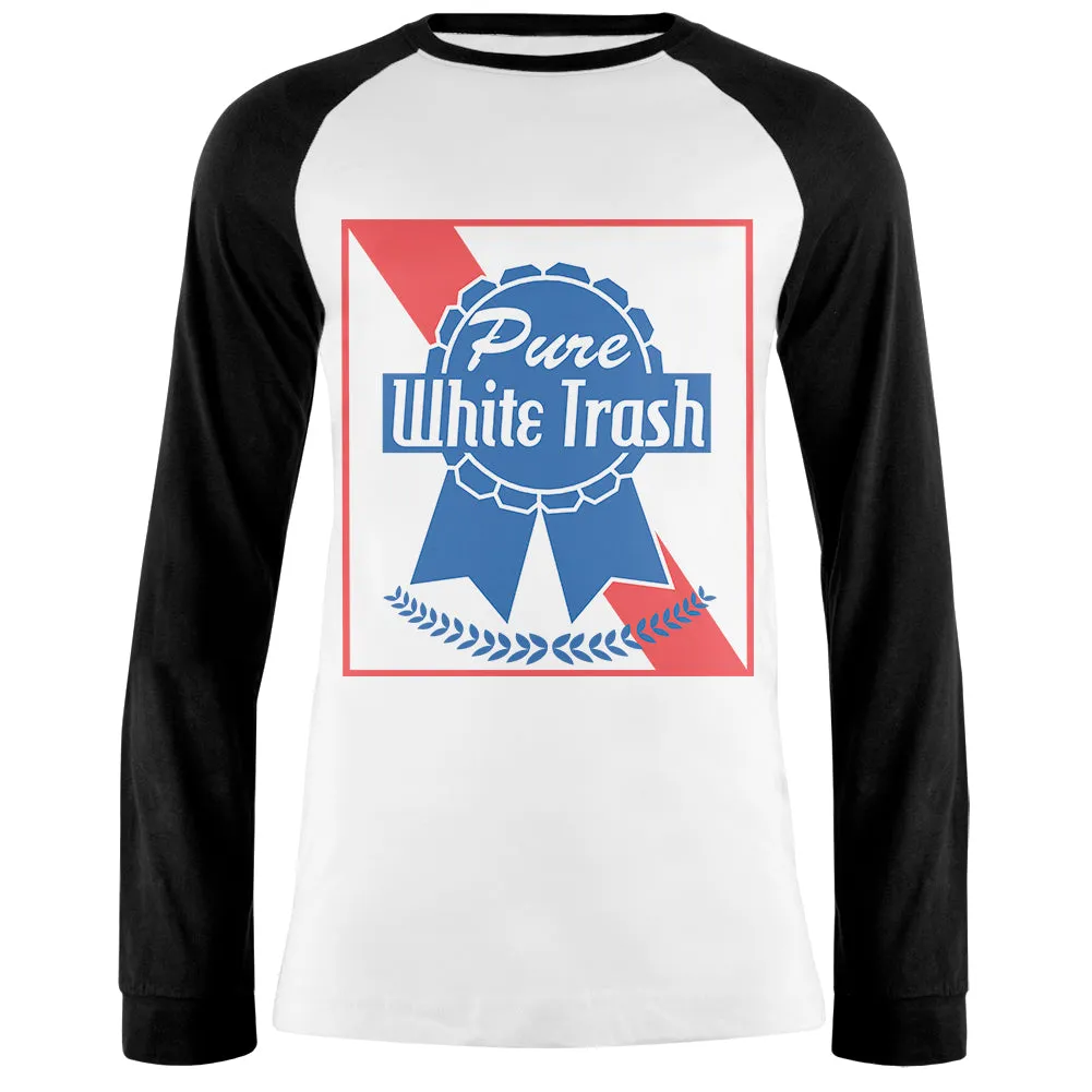 Pure White Trash Mens Long Sleeve Raglan T Shirt sold by Old Glory