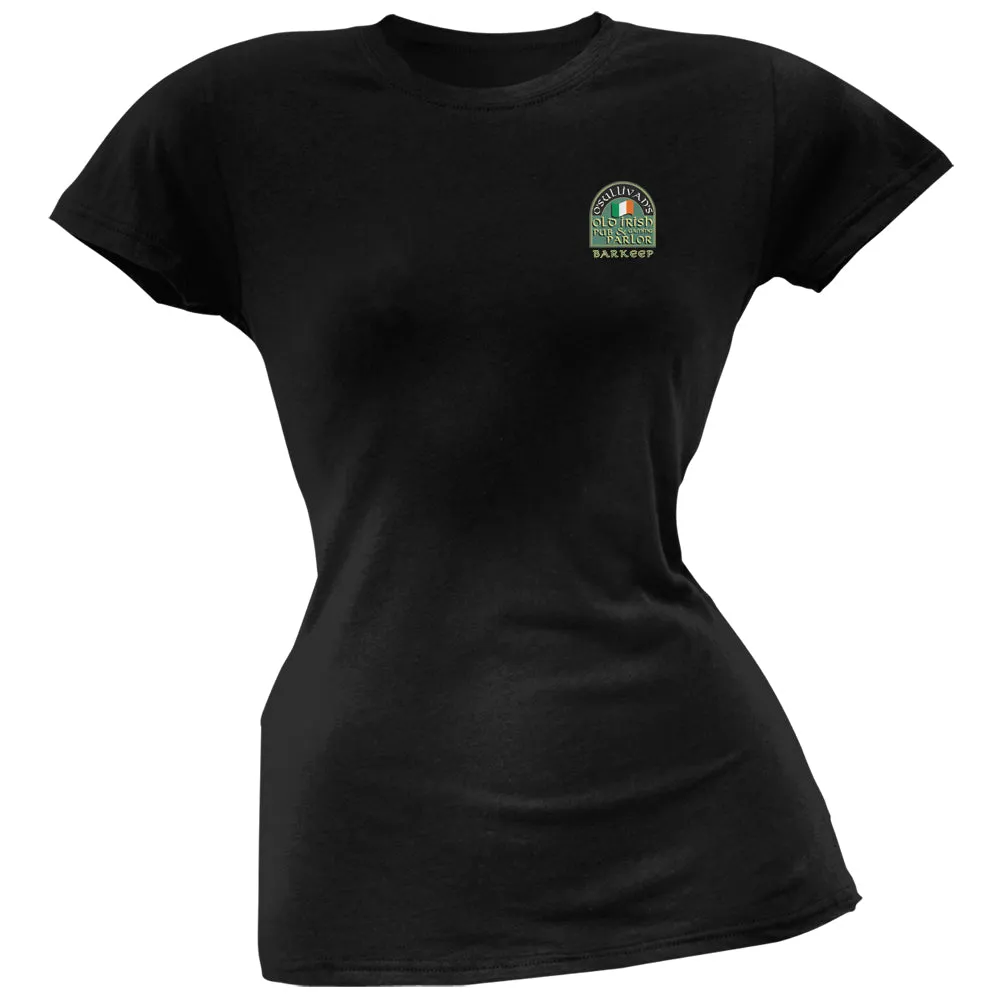 St. Patricks Day - O'Sullivan's Irish Pub Slainte Barkeep Black Juniors T-Shirt sold by Old Glory