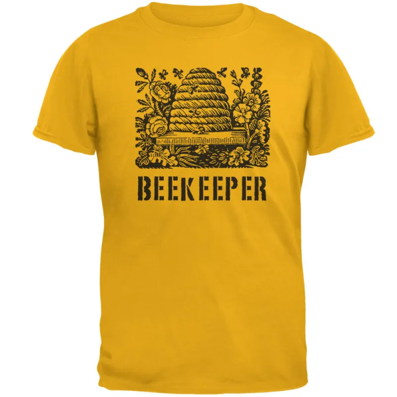 Vintage Bee Beekeeper Hive Mens T Shirt sold by Old Glory