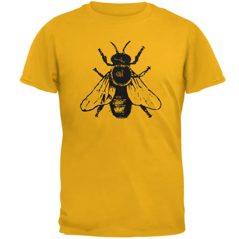 Honey Bee Bees Woodcut Mens T Shirt sold by Old Glory