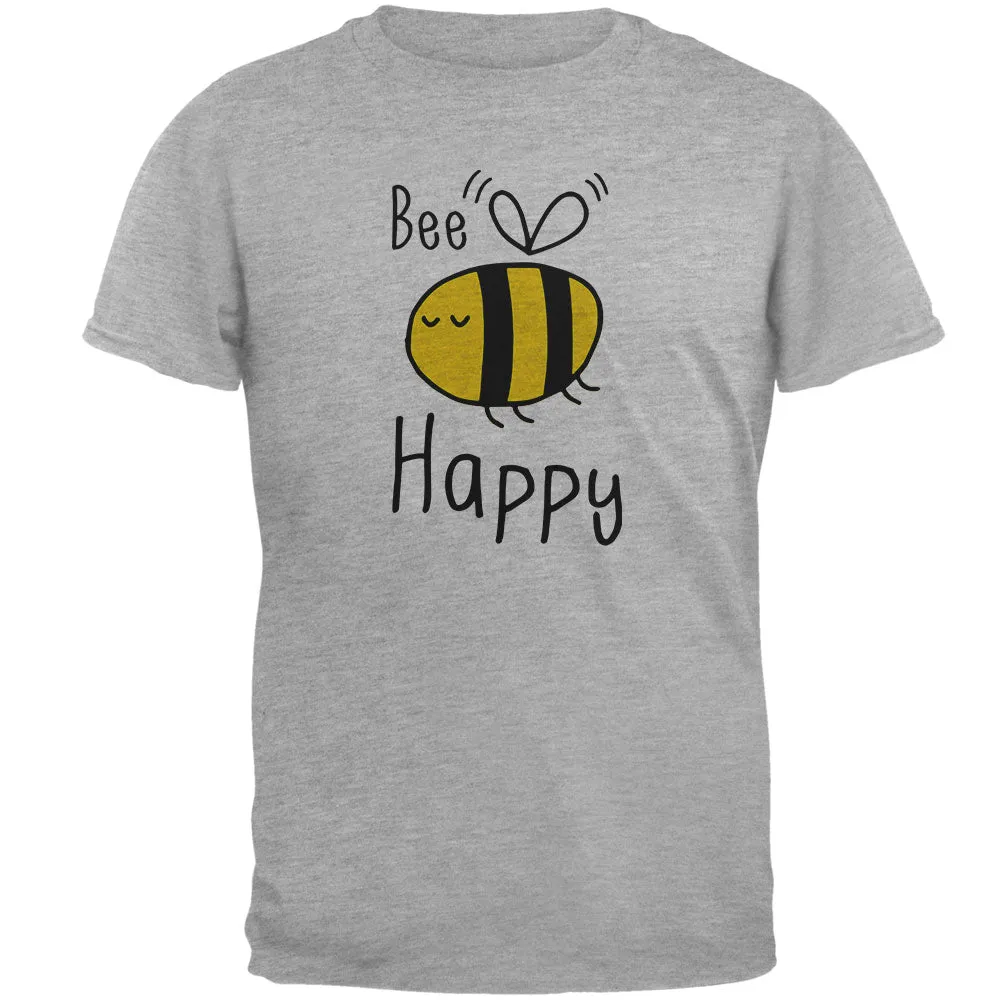 Honey Bee Bees Bee Happy Mens Soft T Shirt sold by Old Glory