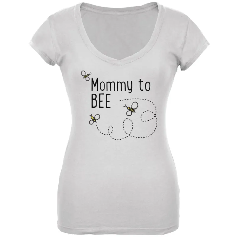 Bees Bumblebee Mommy to Bee Be Juniors V-Neck T Shirt sold by Old Glory