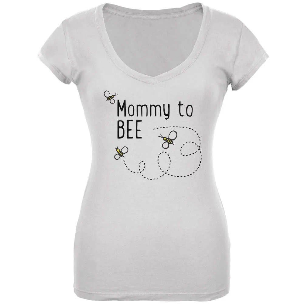Bees Bumblebee Mommy to Bee Be Juniors V-Neck T Shirt sold by Old Glory