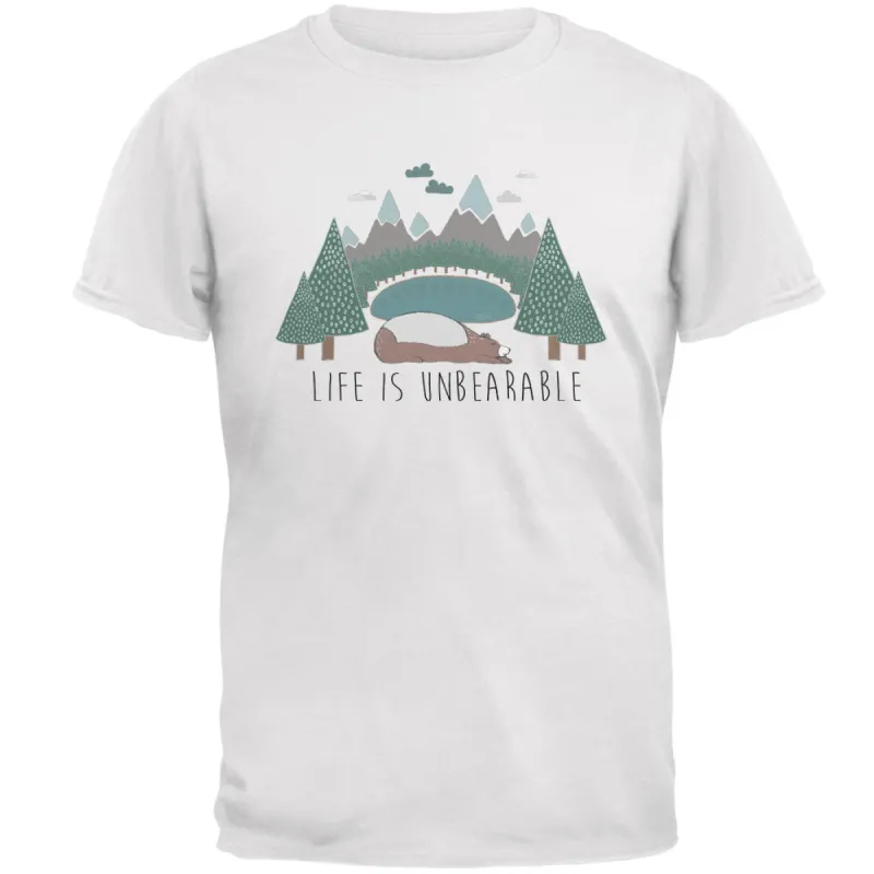 Autumn Life is Unbearable Bear Pun Mens T Shirt sold by Old Glory
