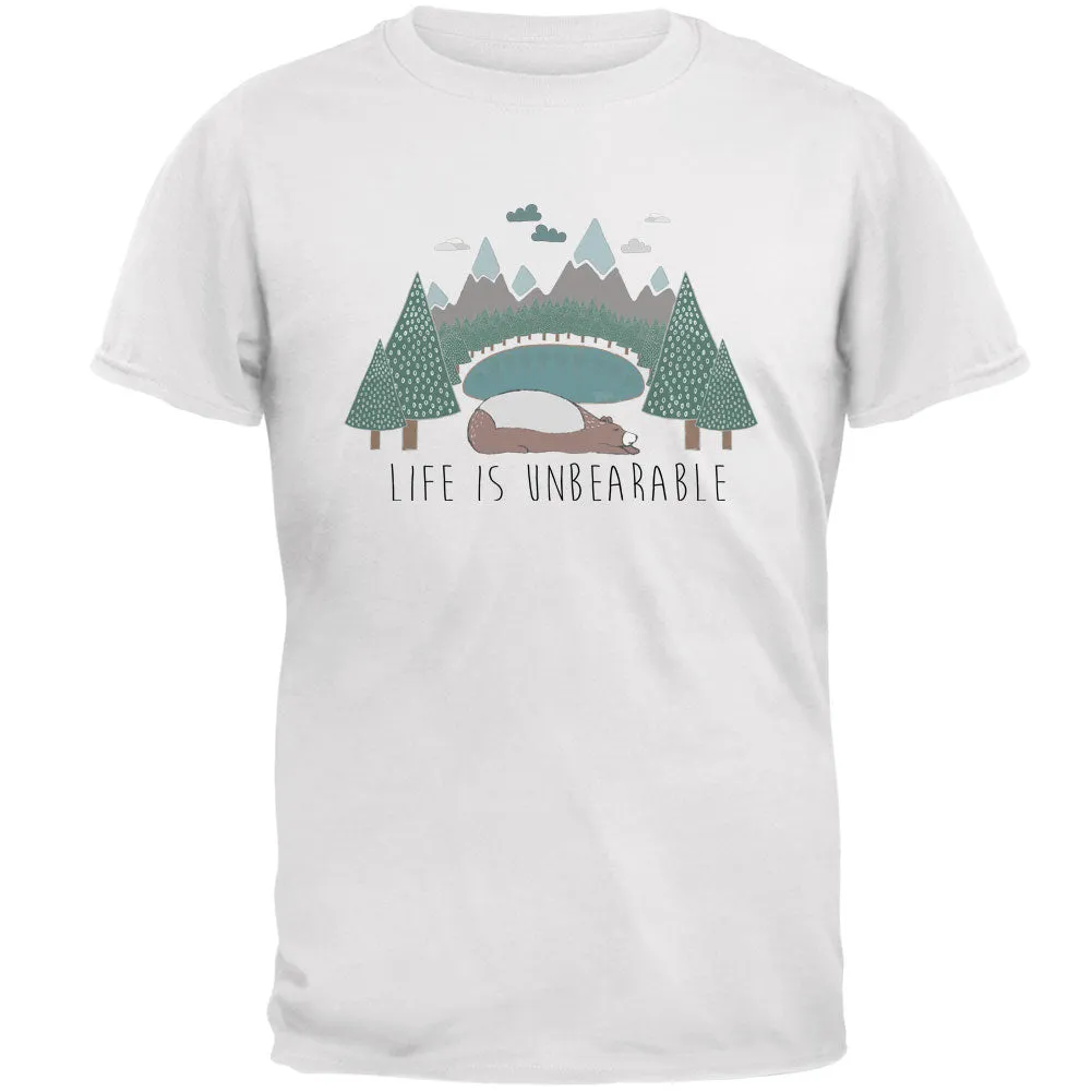 Autumn Life is Unbearable Bear Pun Mens T Shirt sold by Old Glory