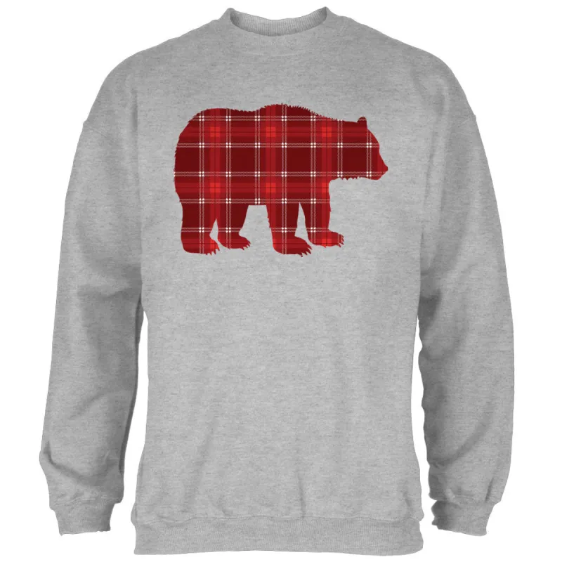 Autumn Plaid Bear Mens Sweatshirt sold by Old Glory