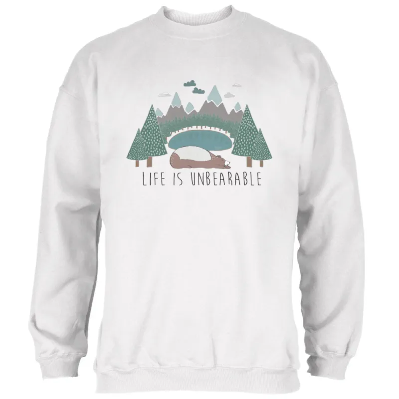 Autumn Life is Unbearable Bear Pun Mens Sweatshirt sold by Old Glory