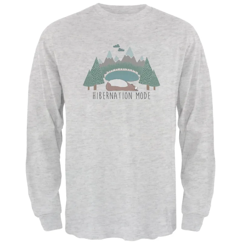 Autumn Bear Hibernation Mode Mens Long Sleeve T Shirt sold by Old Glory