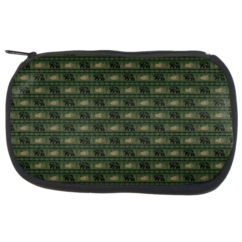Grizzly Bear Adirondack Pattern Green Makeup Bag sold by Old Glory