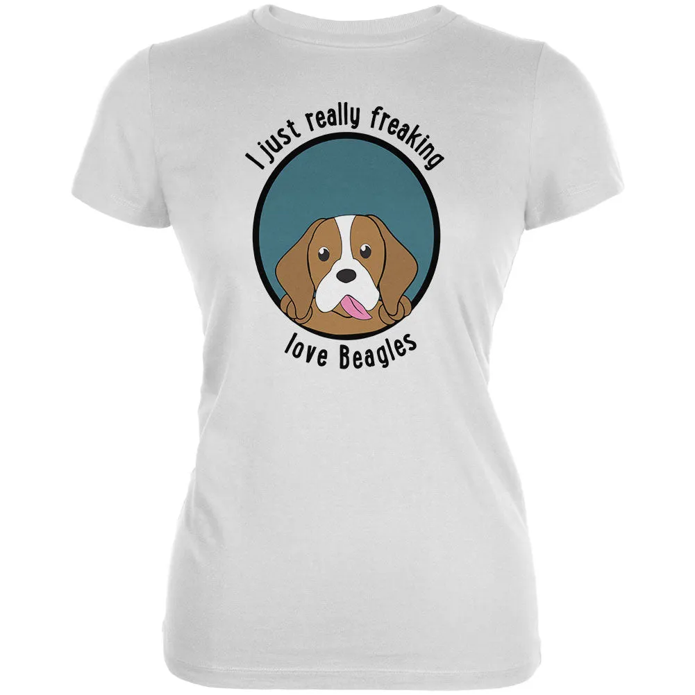 I Just Love Beagles Juniors Soft T Shirt sold by Old Glory