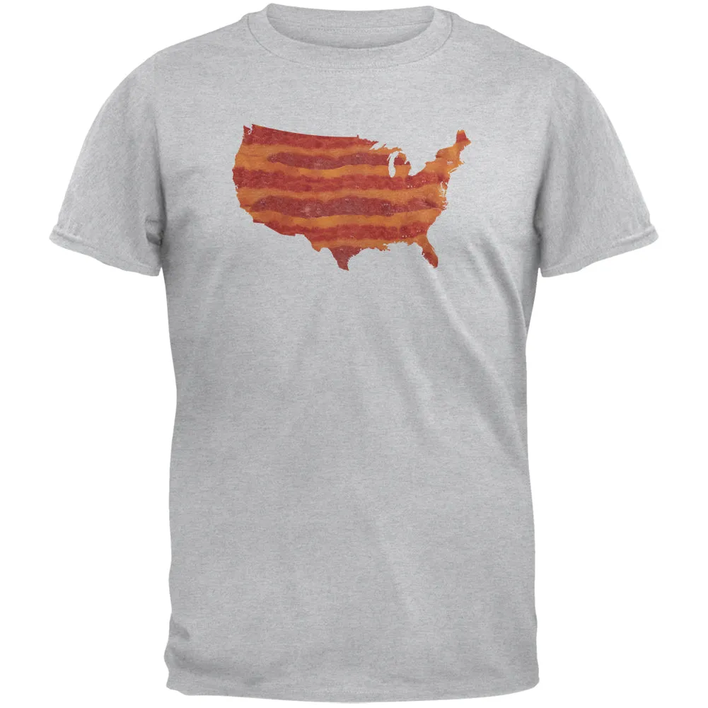 United States Of Bacon Adult Ash T-Shirt sold by Old Glory