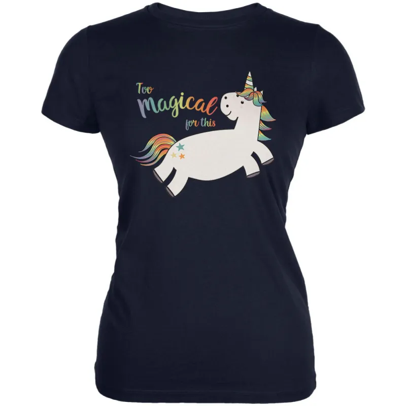 Back To School Too Magical For This Unicorn Juniors Soft T Shirt sold by Old Glory