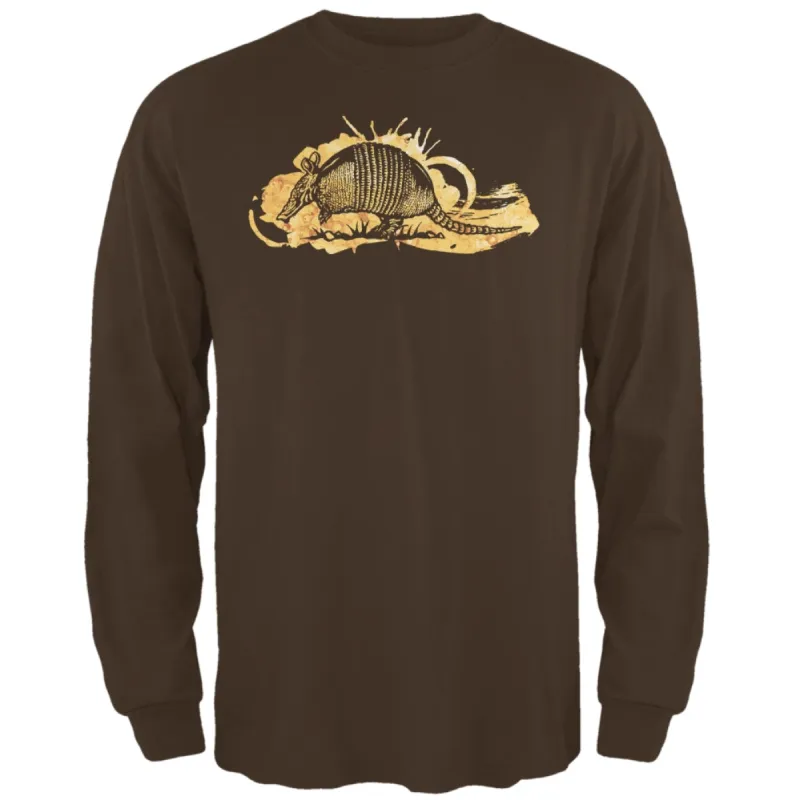 Armadillo Watercolor Splatter Mens Long Sleeve T Shirt sold by Old Glory