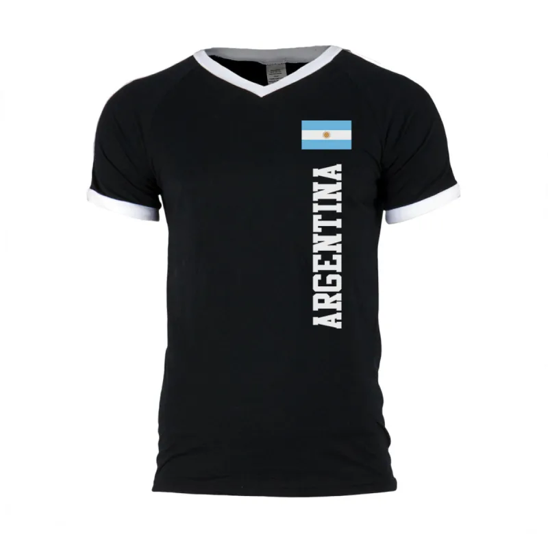 World Cup Argentina Mens Soccer Jersey V-Neck T-Shirt sold by Old Glory