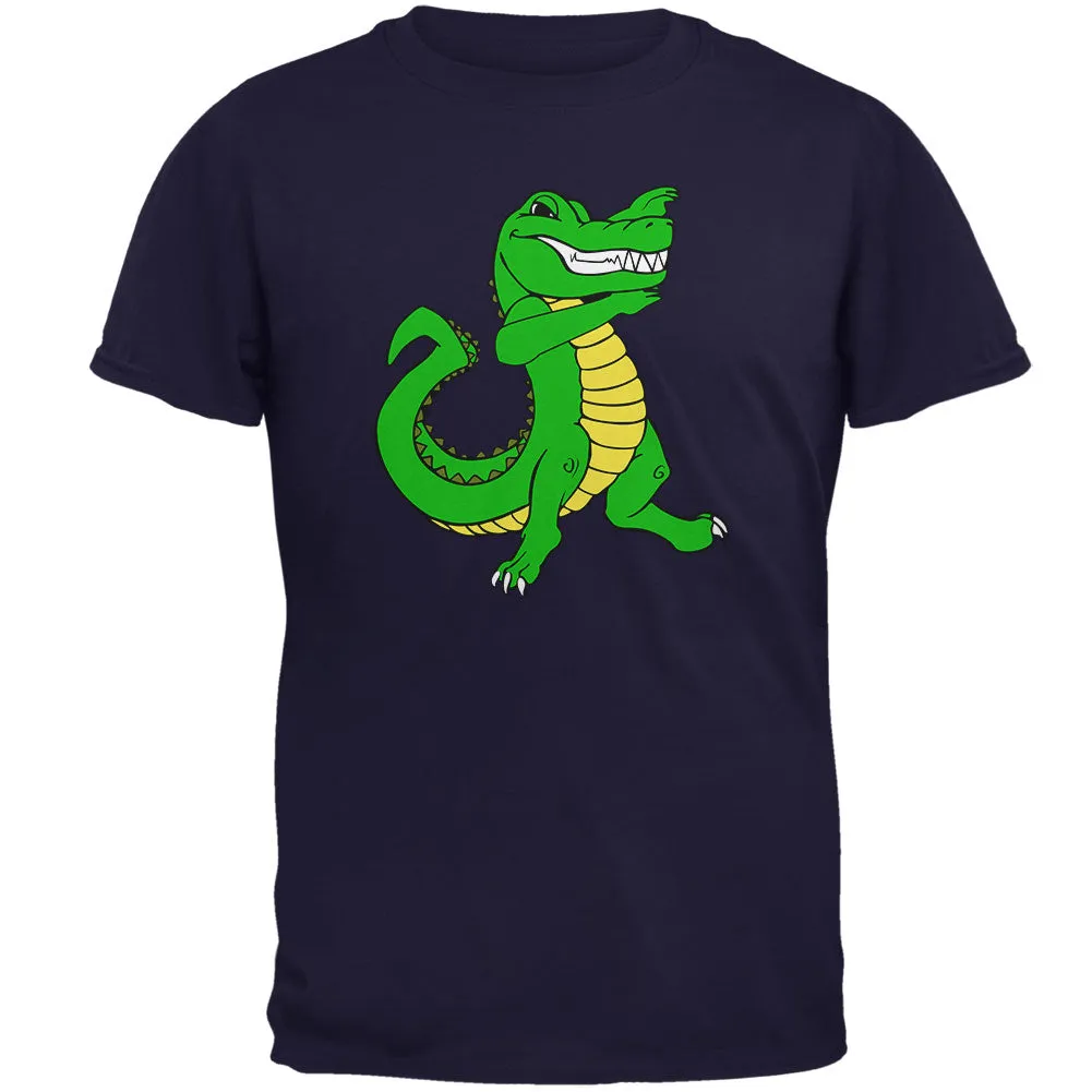 Mardi Gras Dabbing Alligator Mens T Shirt sold by Old Glory