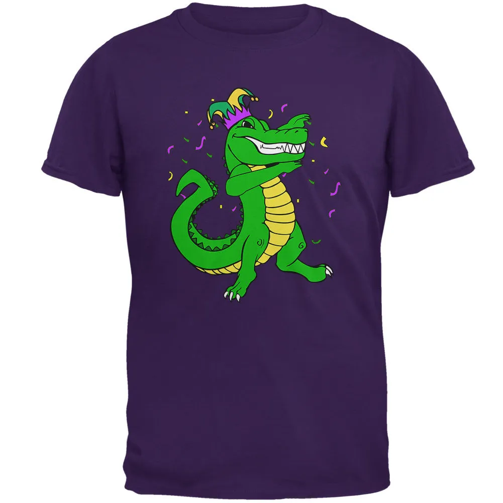 Mardi Gras Dabbing Alligator Jester Mens T Shirt sold by Old Glory product image thumbnail 2